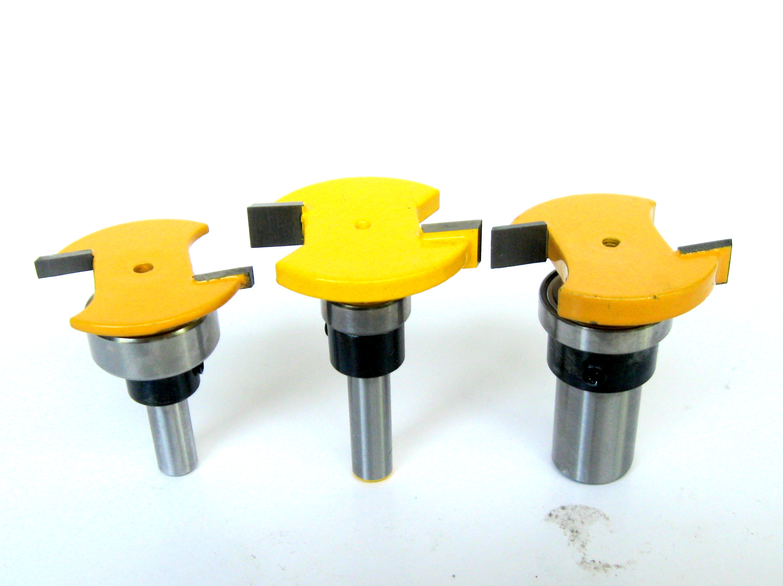 3 pc Top Bearing Flooring and Slotting Router Bit Set sct888